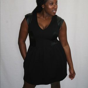 BOGO French Connection Leather Trim Dress